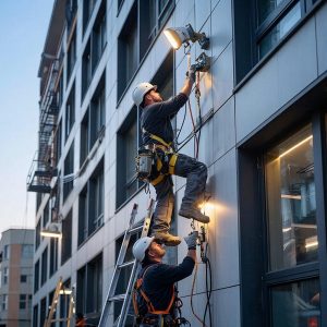 главная 9 Профессиональный монтаж наружного освещения